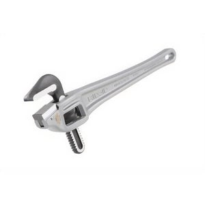 Ridgid® 31125 Series Offset Pipe Wrench 18, 2-1/2 in Pipe, 18 in OAL, Hook Jaw, Aluminum Handle, Standard Adjustment, Gray