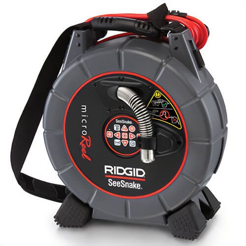 Ridgid® 35138 Pipe Inspection Camera Monitor, Series: SeeSnake® microReel® L100, 1-1/2 to 4 in, 100 ft Push Rod L