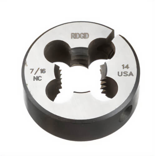 Ridgid® 38350 Manual Threader Button Die, 7/16-14 Pipe and Conduit, UNC Thread, Right Hand Thread, Alloy