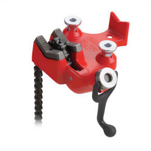 Ridgid® 40205 Top Screw Bench Chain Vise, Rugged Base, 1/8 to 5 in Pipe