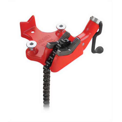 Ridgid® 40210 Top Screw Bench Chain Vise, 1/4 to 6 in Pipe, 1/8 to 8 in Load, Anchored Crank Head