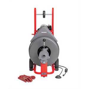 Ridgid® 42007 Drum Drain Cleaning Machine Kit K-750, 4 to 8 in Drain Line, 200 ft Max Run, 1/2 hp, 115 VAC, Polyethylene Housing