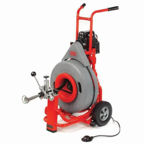 Ridgid® 59562 Drum Drain Cleaning Machine Kit, 4 to 10 in Drain, 250 ft Maximum Run, 4/10 hp, 115 VAC, 6 A, 100 ft of 3/4 in