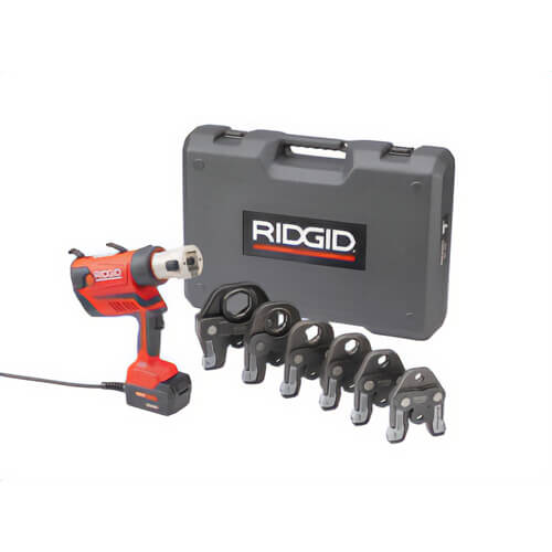 Ridgid® 67068 RP 350 Corded Press Tool Kit with ProPress® Jaws and Case, 360° Head Swivel, 7200 lb, 1/2 in - 2 in