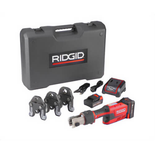 Ridgid® 67183 RP 351 Press Tool Kit with Battery and ProPress® Jaws, Lithium-Ion Battery, 7200 lb, 18V, 1/2 in - 1 in