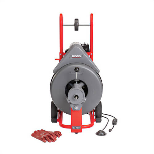 Ridgid® 51407 K-750 Drum Machine, Includes: (1) Gloves and Autofeed® 5/8 in Pigtail