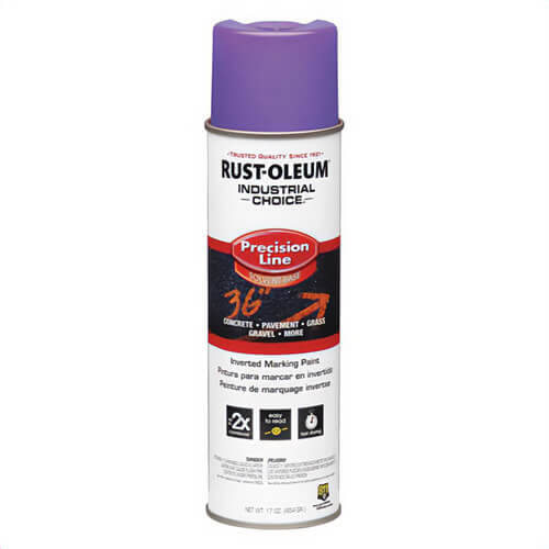 Rust-Oleum® 1669838 M1600 Precision Line Solvent Based Inverted Marking Paint, 17 oz Container, Liquid Form, Fluorescent Purple