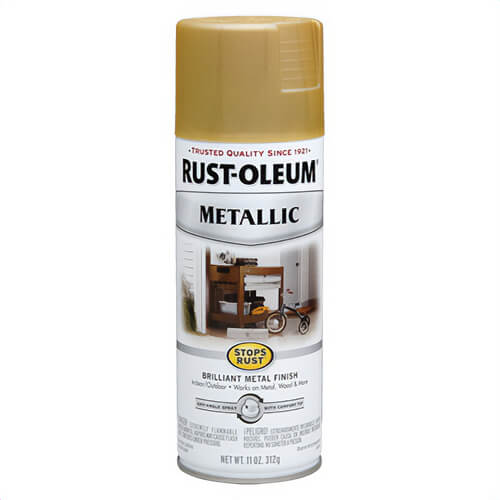 Stops Rust® 7270830 Metallic Spray Paint, 11 oz, Liquid, Gold Rush, 4 to 6 sq-ft