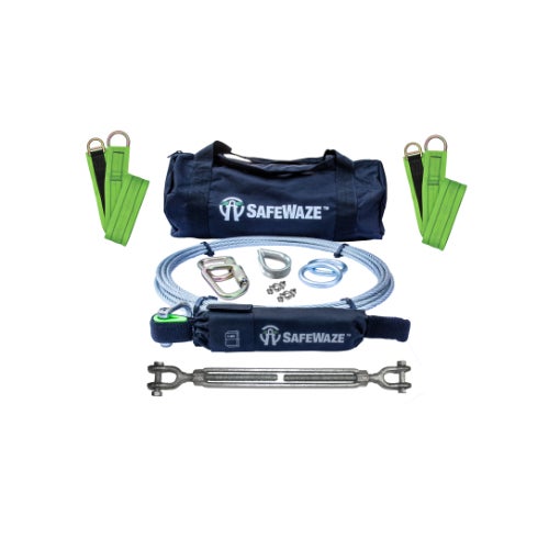 Safewaze™ 019-8027 Cable HLL, Cross Arm Straps, Web Energy Absorber, 100 ft