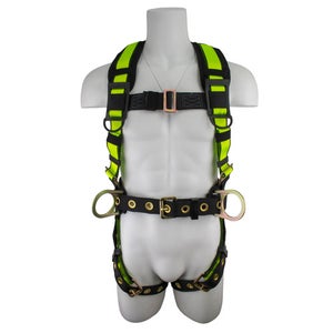Safewazeâ„¢ FS170-L Pro Construction Harness, 3D, MB Chest, TB Legs, Shoulder Pad, Fixed