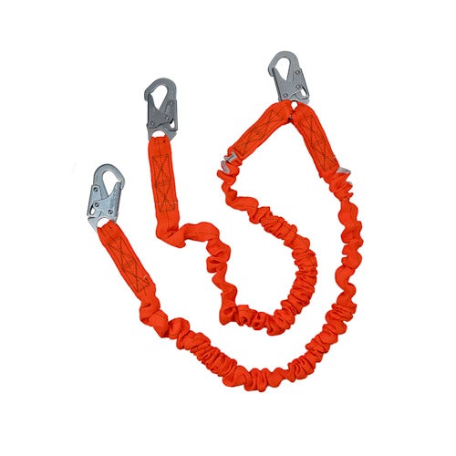 Safewaze™ FS88591 V-Line™ Dual-Leg Low-Profile Lanyard with Snap Hooks, 6 ft