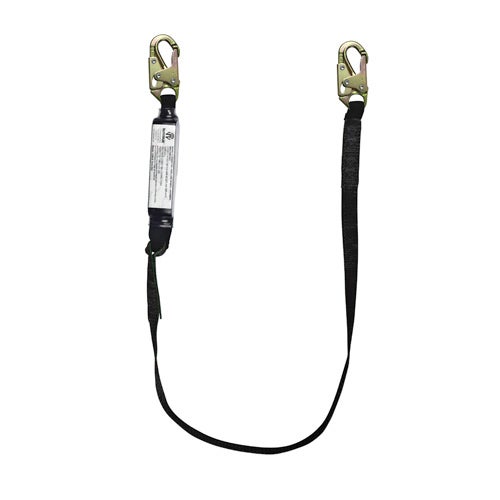 Safewaze™ FS88660-HW PRO Energy Absorbing Lanyard with Snap Hooks, 6 ft, 400 lb