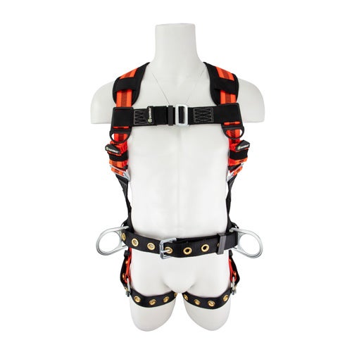 Safewaze™ FS99160-E-L V-Line™ Construction Harness, 3D, Shoulder/Waist/Leg