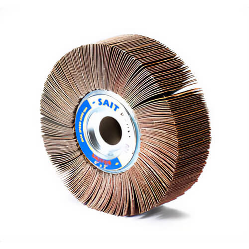 SAIT® 72000 2A Premium Coated Flap Wheel, 6 in dia, 1 in W Face, 60 Grit, Coarse, Aluminum Oxide Abrasive
