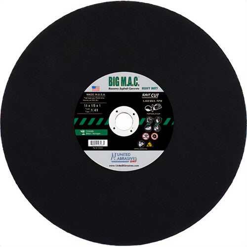 SAIT® BIG M.A.C.™ 23464 Type 1 Portable Saw Cut-Off Wheel, 14 in dia x 1/8 in Thick, 20 mm Center Hole, 24 Grit, Silicon Carbide Abrasive