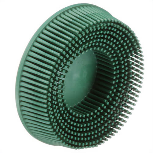 Scotch-Brite™ 7000000745 Roloc™ Bristle Disc, RD-ZB, 50, TR, Green, 3 in x 5/8 in, Tapered