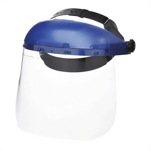 Sellstrom®  S39110 Single Crown Face Shield with Window and Ratcheting Headgear, Clear 12 in H x 8 in W x 0.04 in Thick Visor