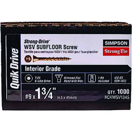 Simpson Strong-Tie® HCKWSV134S HC T25 Strip, 9 x 1-3/4 in, 1,000 per Box