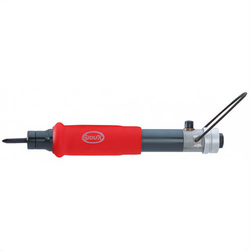 Sioux® 1ST2108Q Inline Reversible Shutoff Pneumatic Torque Control Screwdriver, 1/4 in Chuck, 0.6 to 5.5 Nm Torque, 8 CFM Air Flow