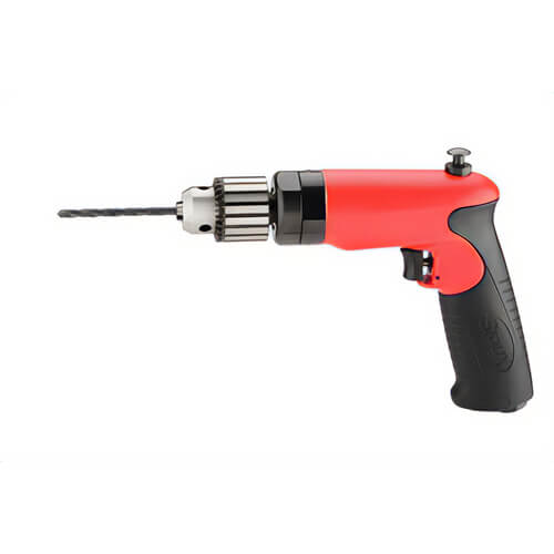 Sioux® SDR6P20R3RR Rapid Reversible Pistol Grip Drill, 3/8 in 3-Jaw/Keyed Chuck, 2,000 RPM Speed, 6.3 in OAL