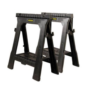 Stanley® 060864R Folding Sawhorse, 1000 lb/Pair Load, 31-1/2 in H x 27-1/2 in W