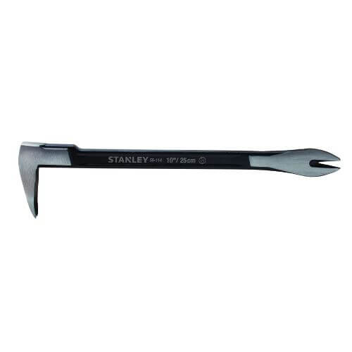 Stanley® 55-114 Precision Claw Bar, Beveled Claw/Flat Tip, 10 in OAL, Forged High Carbon Alloy Steel