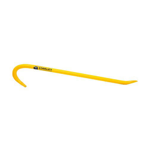 Stanley® 55-124 Wrecking Bar, Beveled Chisel/Slotted Claw Tip, 24 in OAL, Forged Steel