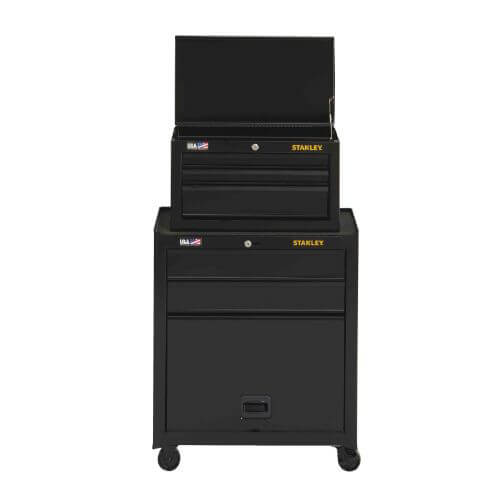 Stanley® STST22656BK 100 Rolling Tool Chest and Cabinet, 43-1/2 in H x 26-1/2 in W x 14 in D, 30 lb Capacity, 5 Drawer