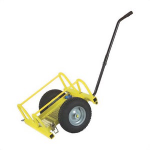 Sumner 782699 Cricket Pipe Buggy with Ratchet Hold-Down Strap and 16 in Tubed or Flat Free Tires, 1000 lb Load, Yellow