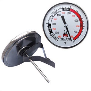 Tel-Tru® 241L0365AFFADAA Dial Thermometer, Back Connected, 150°/750°F, Recal Nut, 3 in L Stem, 3 in Dial Size