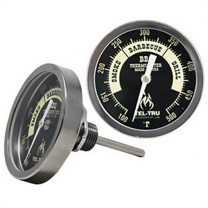 Tel-Tru® 351Z02FBAKLA4AA Dial Thermometer, Back Connected, 100°/500°F, 1/2 in NPT, 2.5 in L Stem, 3 in Dial Size