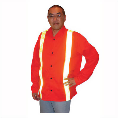 Tillman™ 6230DRT2X Light Duty Welding Jacket, XX-Large, Westex® FR7A® Cotton, Hi-Viz Orange, Resists: Flame