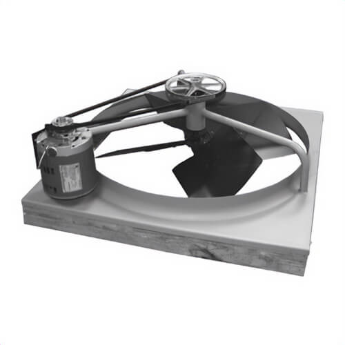 TPI BD302WHS 1-Phase Belt Drive Standard Whole House Fan with No Joist Cut Shutter, 120V AC, 5.5/6.9 A, 30 in Propeller