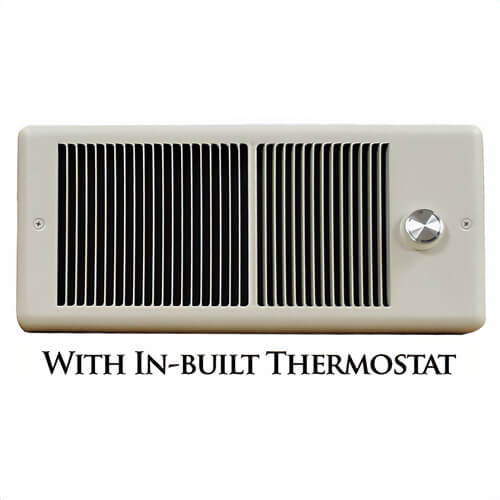 TPI E4375TRP 4300 1-Phase Fan Forced Heater with In-Built Single Pole Thermostat and Wall Box, 0.75 kW, 120 VAC, 6.25 A, 90°F