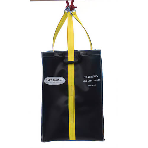 Tuff Bucket TB-202030PV Square VCP Bucket with Vinyl Coated Polyester Base, 750 lb Closure Load Rating, 30 in H, 20 x 20 in dia