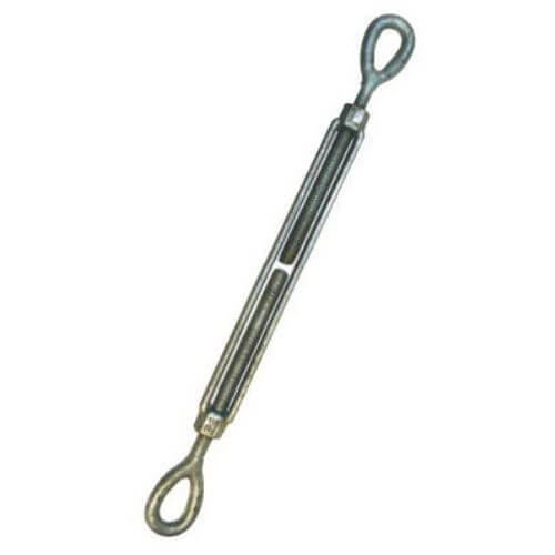 Turnbuckle, Eye-Eye, 1/2 in Thread dia, 2,200 lb WLL, 12 in Take Up, 19.08 in Closed Length, Drop Forged Steel