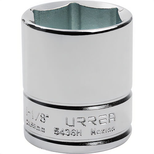 Urrea® 5425 Chrome Socket, 1/2 in Drive, 12-Point, 25/32 in