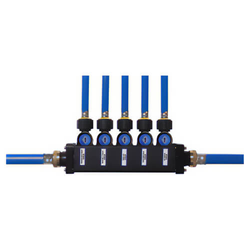 Viega 49083 Minibloc™ Zoning Manifold Zero Lead, 8 Ports, 1/2 in dia, Polymer