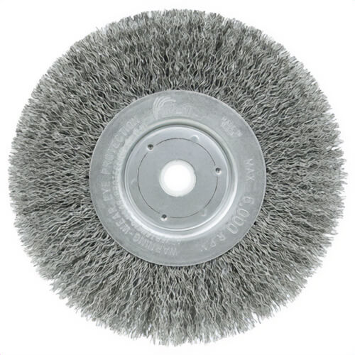 Weiler® 01076 Narrow Face Crimped Wire Wheel, 6 in, 10 ea
