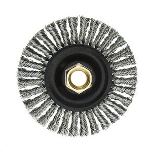 Weiler® 13138V Narrow Face Vending Ready Wheel Brush with Nut, 4 in dia Brush, 3/16 in W Face