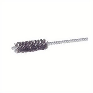 Weiler® 21107 Power Tube Brush, 1/2 in dia x 2 in L, 5 in OAL, 0.006 in dia Filament/Wire, Steel Fill
