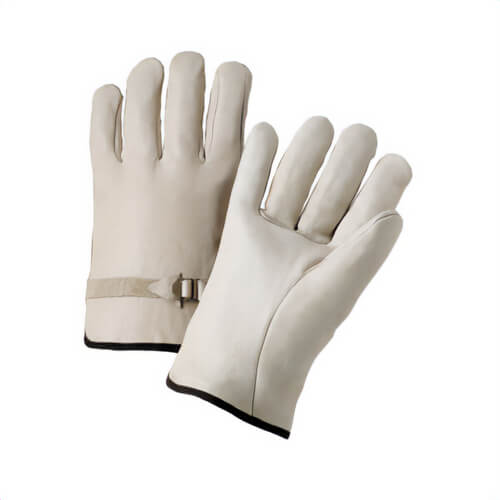 PIP® 68-158/L Superior Grade General Purpose Gloves, Drivers, L, Top Grain Cowhide Leather Palm, Top Grain Cowhide Leather, Natural