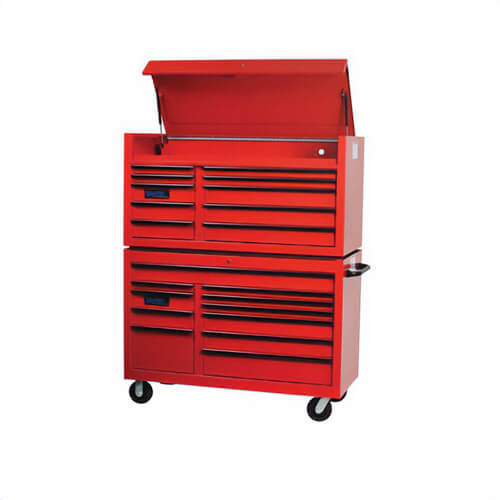 Williams® JHWW55RC11 Roll Cabinet, Series: Professional, 55 in Width, 24 in D, 39 in Height, Side Handle, Steel, High Luster Paint, Red