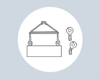 attaching a sling to eyebolts